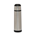 Stainless Steel with Black Trim 25 oz Vacuum Flask